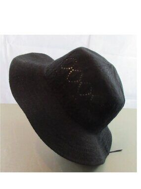 Collection XIIX Women's Open Weave Panama Hat, Black, One Size